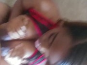 Titty fucking a Sexy Ebony Milf With Cumshot