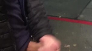 WANK in a PARKING GARAGE ** heard someone coming **