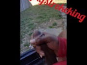 Outside masturbating with cum shot (10-27-2017)
