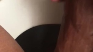 Getting my huge cock ready for my girls wet pussy lips