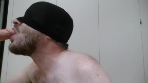 Straight hairy sexy guy full striptease, wants to be ass fucked - will you?