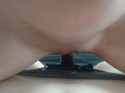 intimate lesbian strap-on fucking | loud moaning orgasm 13/16