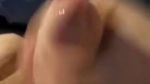 Fat boy cum on his belly