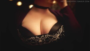 Spooky Halloween Boob Teasing