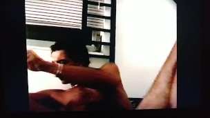 Celeb Sex video of Supermodel Cory Bernstein playing with HUGE COCK