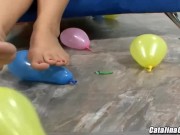 Arianna Jay footjob and balloon play before and during sex