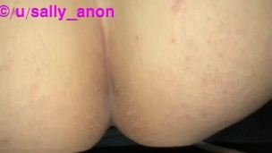 rear view of bbw milf riding large bad dragon xar to the knot