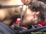 wild groupsex orgy at the public train