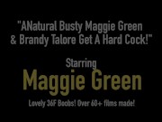 Natural Busty Maggie Green & Brandy Talore Get A Hard Cock! 1/16
