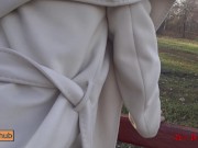 Real public sex. Beautiful fucks on a park bench and shows her perfect 12/16