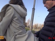 Real public sex. Beautiful fucks on a park bench and shows her perfect 8/16