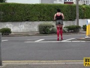 Bound chubby Britt toyed while fucked by dom 4/16