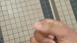 Jerking in Public Shower