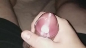 Masturbating affter doing some dabs, slow motion cumshot