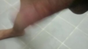 Masturbating at the Toilet and a couple of Spanking on my Cock plus CUMSHOT