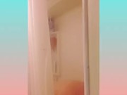 Taking a nice hot shower to wash off my DIRTY day 8/16