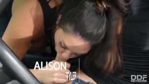 Busty Babe can't wait to Fuck wild in a Pick-up Truck