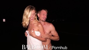BAEB Outdoor fuck with blonde tiny breasted babe Haley Reed