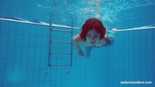 Flying panties underwater of Marusia