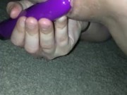 Hot babysitter pleasures herself