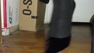 Modeling Black Patent Jimmy Choos