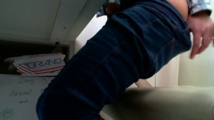 MASTURBATE AT WORK: DAY 3 CASUAL DAY.tight jeans.tight pussy