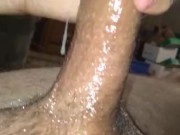 Man uses lube for a quick rub 9/16