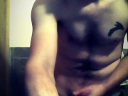 sadspookysexy cumming to your vids on pornhub, in friends bathroom