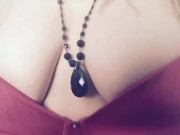 Big tit blonde in red gloves and bra teasing 13/16