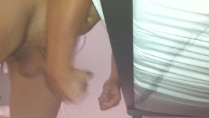 Jerking off under the bed 