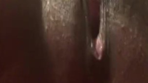 Ebony fingers wet pussy