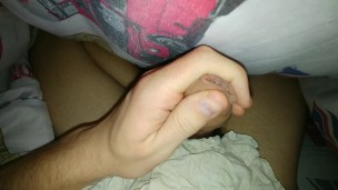 Twink jerking and cumming a big load