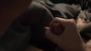 Wanking in a condom and cumming