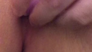Sexy horny lesbian cums on camera from toys