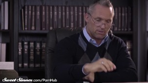 College Professor Drills Summer Day Over Desk