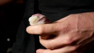Close Up Pulsating Orgasm in Condom with Fleshlight