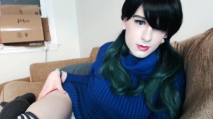 Amazingly Cute CrossDresser Cums Twice