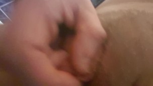 Quick rub with stepmom outside the door