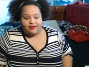 First Video After Turning 21! Fat ebony rubs her clit to orgasm