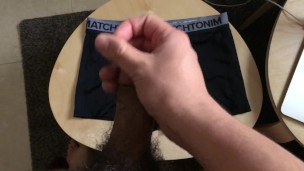 Cum on my roommate boxer