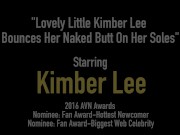 Lovely Little Kimber Lee Bounces Her Naked Butt On Her Soles 1/16