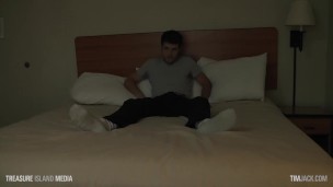 Ex-Marine goons his fat uncut cock HD