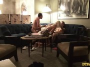Two Blonde Babes DP Anal In Real Swinger Group Sex Late Night Hotel Party
