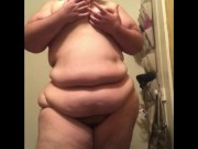 BBW Fetish Bouncing and Jiggling Belly and Tits