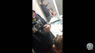 Bathrokm Blow&Jerk with Slomo Cum