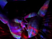 Pussy play and light show!