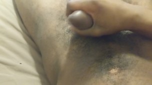 Up close dry guy cumshot