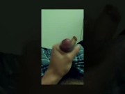 Masterbating a thick cock till it cums