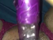 Ebony creamy masturbation