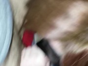 Masked wife sucks husbands big cock - with cum shot 8/16